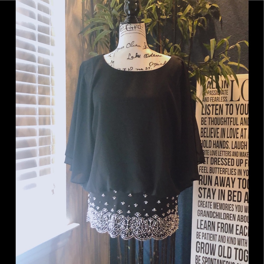 NWOT Elegant Black Top